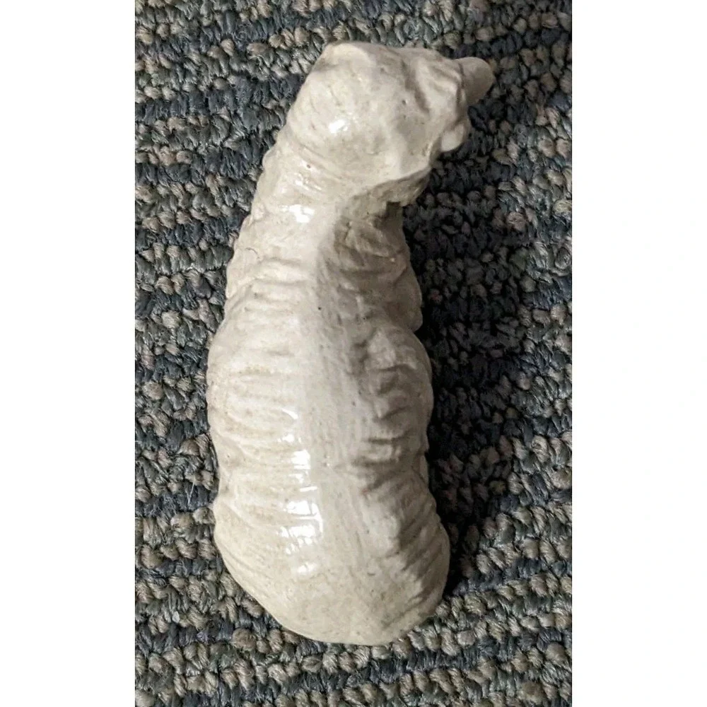 Vaillancourt Folk Art Chalkware Nativity Mini Sheep Lying Down 477  2014